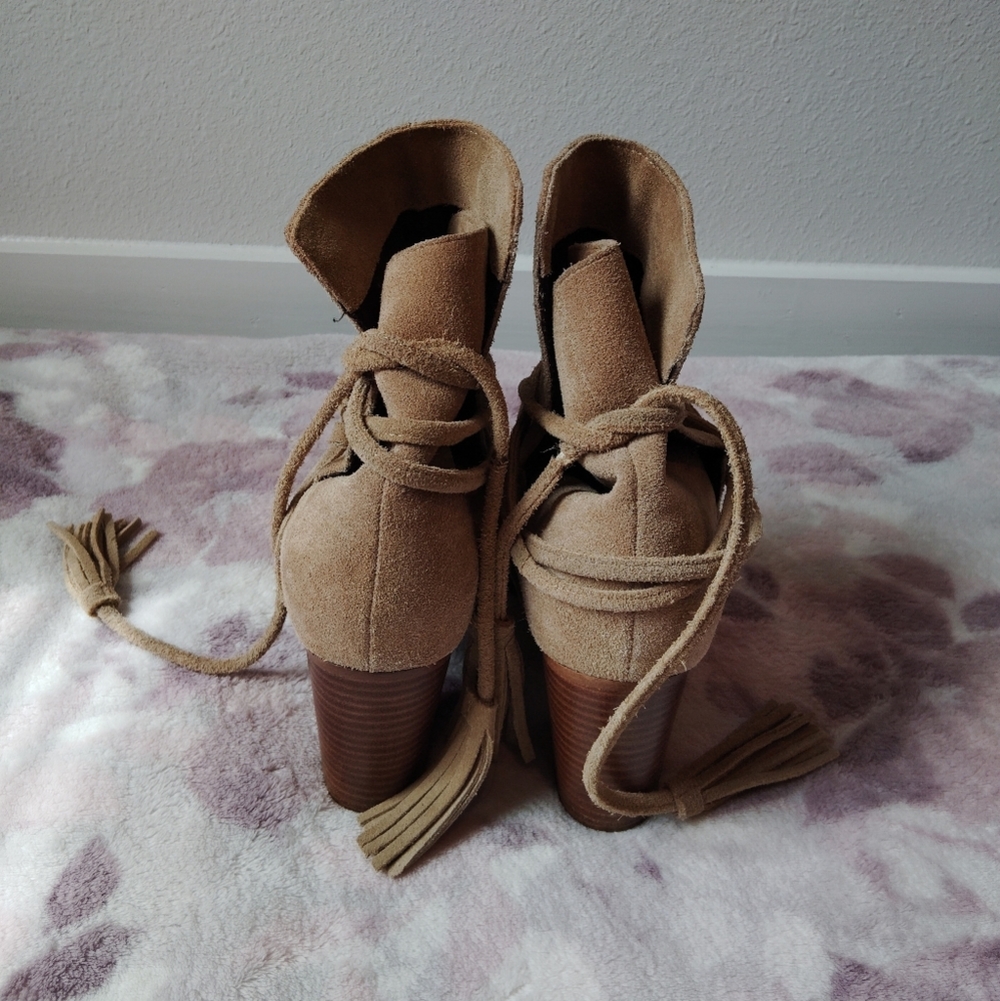 Aldo Tan Suede Ankle Boots - Picture 3 of 6